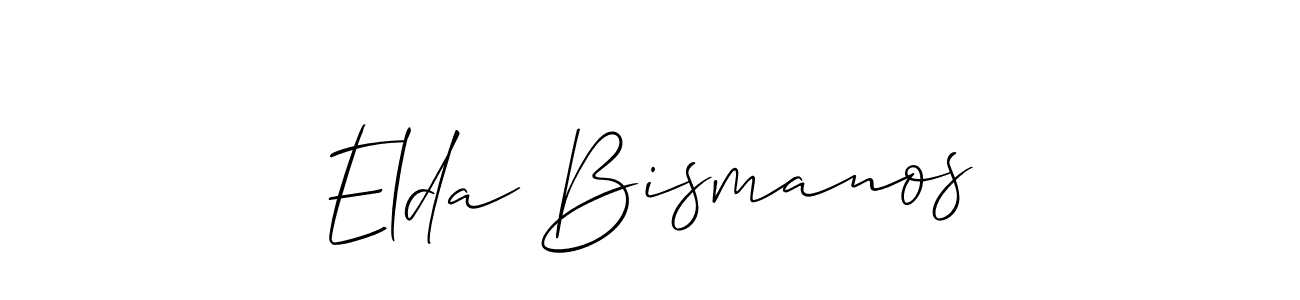 Also we have Elda Bismanos name is the best signature style. Create professional handwritten signature collection using Allison_Script autograph style. Elda Bismanos signature style 2 images and pictures png