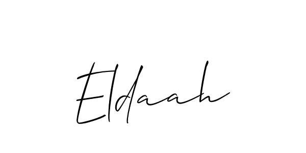 You can use this online signature creator to create a handwritten signature for the name Eldaah. This is the best online autograph maker. Eldaah signature style 2 images and pictures png