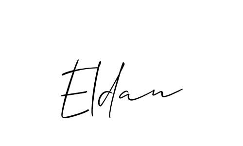 How to make Eldan signature? Allison_Script is a professional autograph style. Create handwritten signature for Eldan name. Eldan signature style 2 images and pictures png