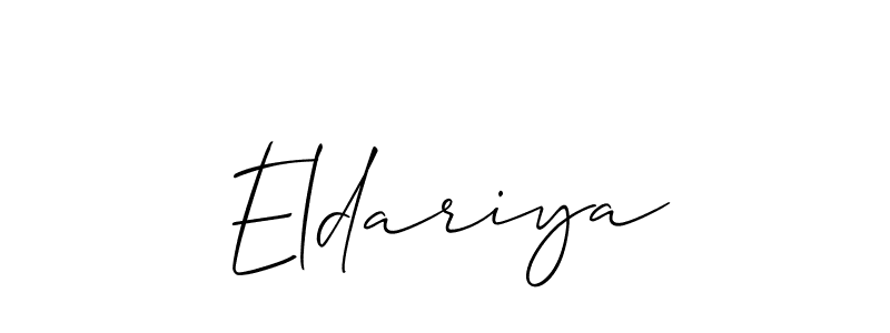 You can use this online signature creator to create a handwritten signature for the name Eldariya. This is the best online autograph maker. Eldariya signature style 2 images and pictures png