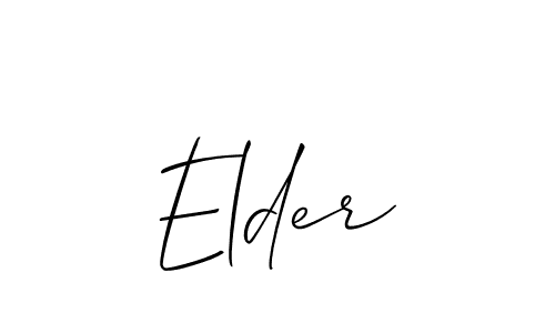 Design your own signature with our free online signature maker. With this signature software, you can create a handwritten (Allison_Script) signature for name Elder. Elder signature style 2 images and pictures png