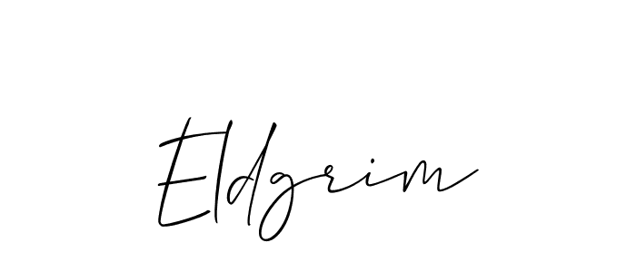 How to make Eldgrim signature? Allison_Script is a professional autograph style. Create handwritten signature for Eldgrim name. Eldgrim signature style 2 images and pictures png