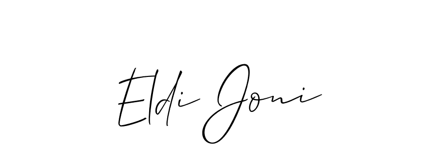 This is the best signature style for the Eldi Joni name. Also you like these signature font (Allison_Script). Mix name signature. Eldi Joni signature style 2 images and pictures png
