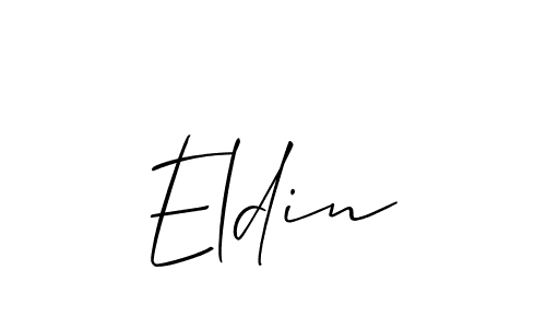 How to make Eldin name signature. Use Allison_Script style for creating short signs online. This is the latest handwritten sign. Eldin signature style 2 images and pictures png