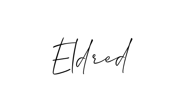 Use a signature maker to create a handwritten signature online. With this signature software, you can design (Allison_Script) your own signature for name Eldred. Eldred signature style 2 images and pictures png