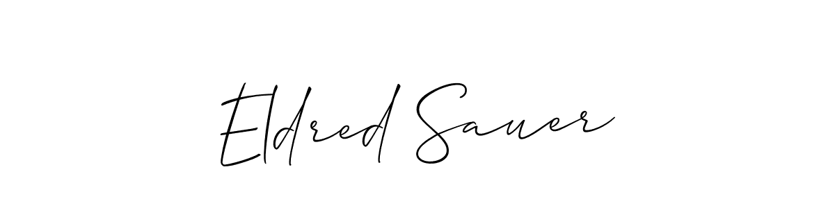 You should practise on your own different ways (Allison_Script) to write your name (Eldred Sauer) in signature. don't let someone else do it for you. Eldred Sauer signature style 2 images and pictures png