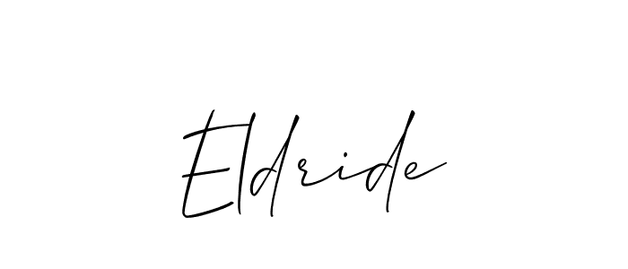 Create a beautiful signature design for name Eldride. With this signature (Allison_Script) fonts, you can make a handwritten signature for free. Eldride signature style 2 images and pictures png