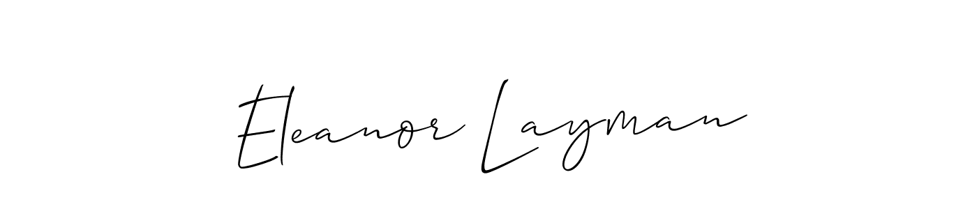 The best way (Allison_Script) to make a short signature is to pick only two or three words in your name. The name Eleanor Layman include a total of six letters. For converting this name. Eleanor Layman signature style 2 images and pictures png