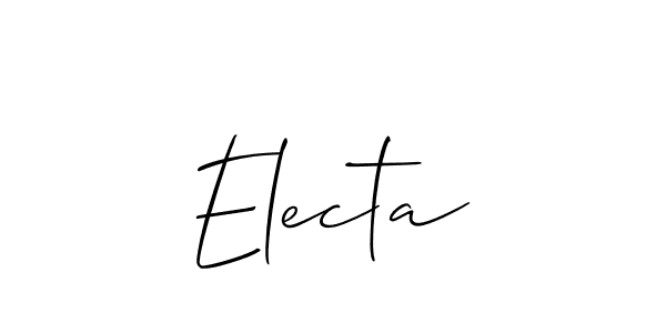 Also You can easily find your signature by using the search form. We will create Electa name handwritten signature images for you free of cost using Allison_Script sign style. Electa signature style 2 images and pictures png