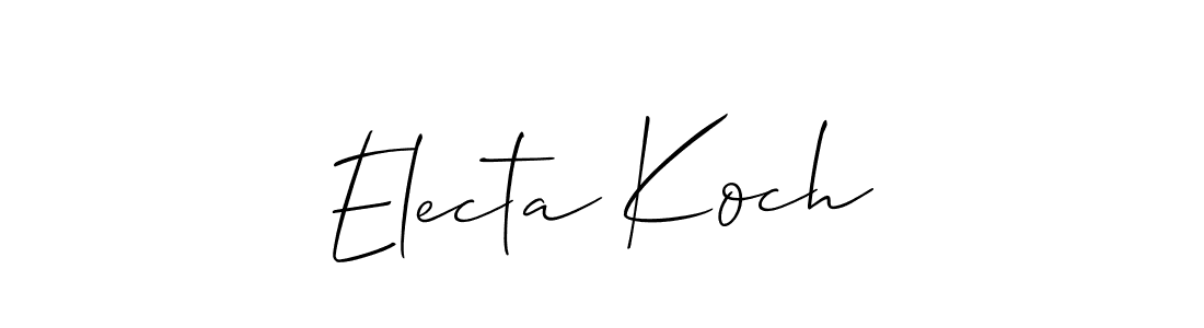if you are searching for the best signature style for your name Electa Koch. so please give up your signature search. here we have designed multiple signature styles  using Allison_Script. Electa Koch signature style 2 images and pictures png
