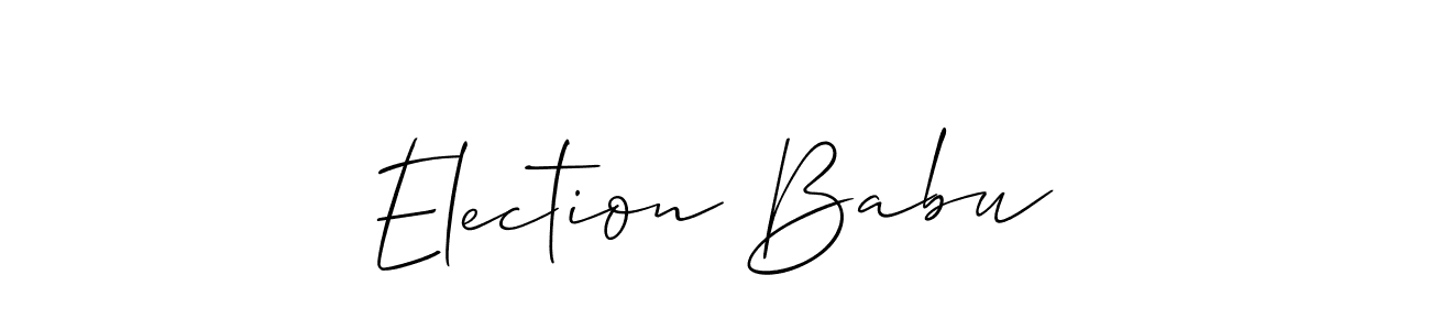 Election Babu stylish signature style. Best Handwritten Sign (Allison_Script) for my name. Handwritten Signature Collection Ideas for my name Election Babu. Election Babu signature style 2 images and pictures png