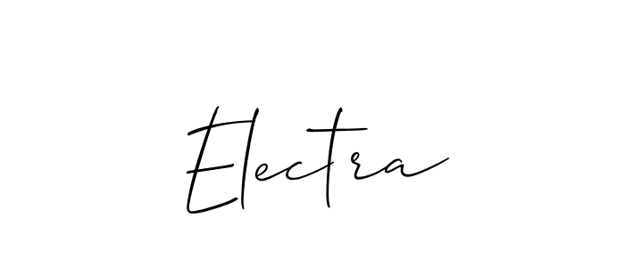 Use a signature maker to create a handwritten signature online. With this signature software, you can design (Allison_Script) your own signature for name Electra. Electra signature style 2 images and pictures png