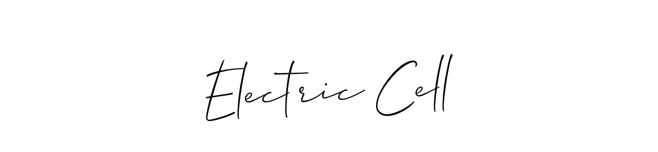 Check out images of Autograph of Electric Cell name. Actor Electric Cell Signature Style. Allison_Script is a professional sign style online. Electric Cell signature style 2 images and pictures png