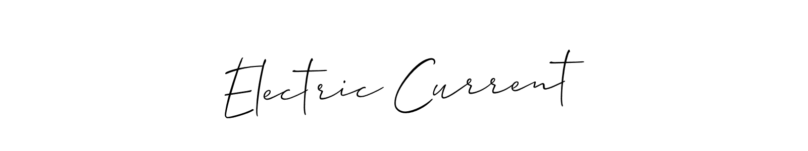 Make a beautiful signature design for name Electric Current. With this signature (Allison_Script) style, you can create a handwritten signature for free. Electric Current signature style 2 images and pictures png