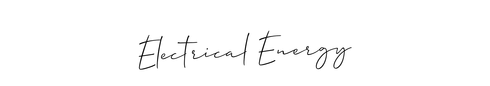 How to make Electrical Energy signature? Allison_Script is a professional autograph style. Create handwritten signature for Electrical Energy name. Electrical Energy signature style 2 images and pictures png