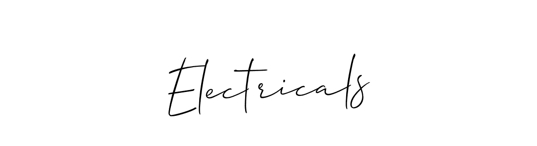 Also we have Electricals name is the best signature style. Create professional handwritten signature collection using Allison_Script autograph style. Electricals signature style 2 images and pictures png