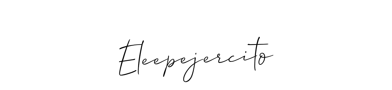 How to make Eleepejercito signature? Allison_Script is a professional autograph style. Create handwritten signature for Eleepejercito name. Eleepejercito signature style 2 images and pictures png