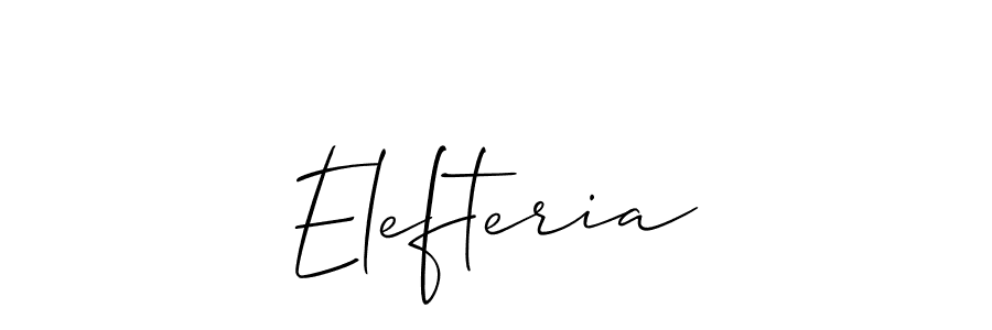 Similarly Allison_Script is the best handwritten signature design. Signature creator online .You can use it as an online autograph creator for name Elefteria. Elefteria signature style 2 images and pictures png