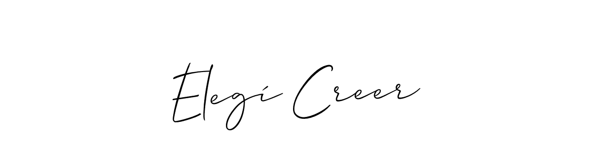 You should practise on your own different ways (Allison_Script) to write your name (Elegí Creer) in signature. don't let someone else do it for you. Elegí Creer signature style 2 images and pictures png