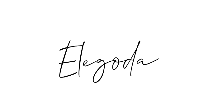 You should practise on your own different ways (Allison_Script) to write your name (Elegoda) in signature. don't let someone else do it for you. Elegoda signature style 2 images and pictures png
