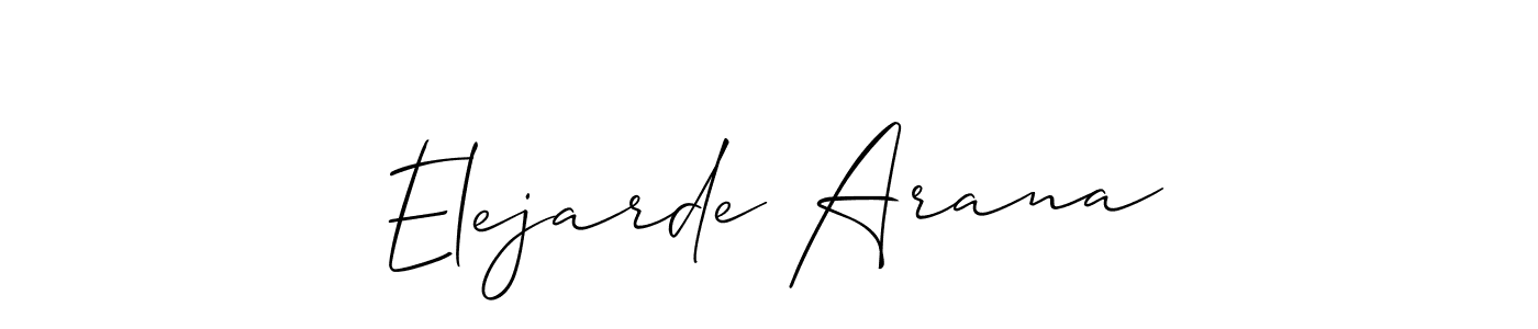 Also we have Elejarde Arana name is the best signature style. Create professional handwritten signature collection using Allison_Script autograph style. Elejarde Arana signature style 2 images and pictures png