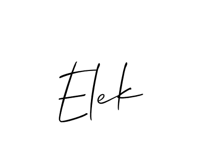 Best and Professional Signature Style for Elek. Allison_Script Best Signature Style Collection. Elek signature style 2 images and pictures png