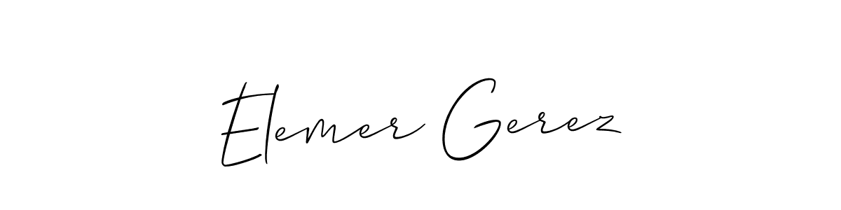 How to make Elemer Gerez signature? Allison_Script is a professional autograph style. Create handwritten signature for Elemer Gerez name. Elemer Gerez signature style 2 images and pictures png