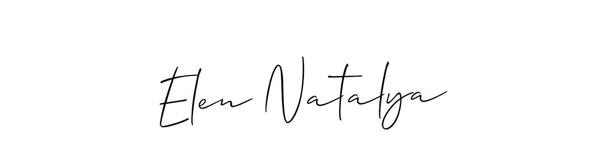 Best and Professional Signature Style for Elen Natalya. Allison_Script Best Signature Style Collection. Elen Natalya signature style 2 images and pictures png