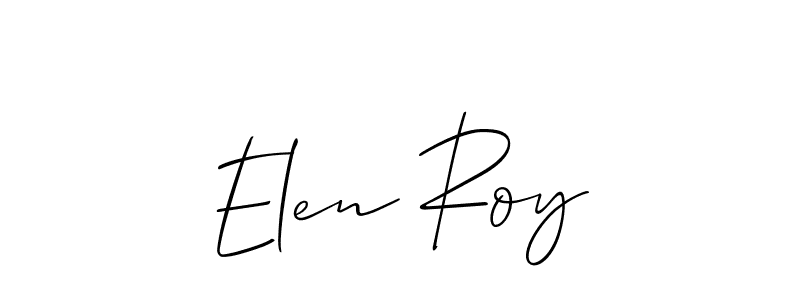 How to Draw Elen Roy signature style? Allison_Script is a latest design signature styles for name Elen Roy. Elen Roy signature style 2 images and pictures png