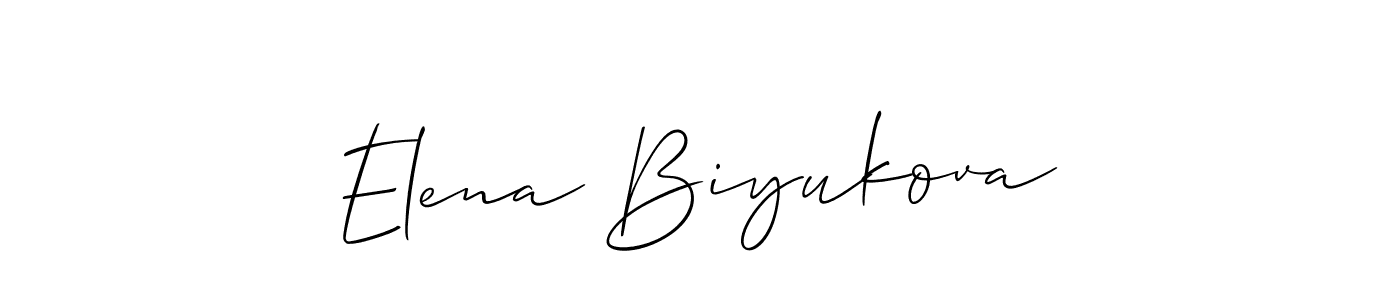 Also we have Elena Biyukova name is the best signature style. Create professional handwritten signature collection using Allison_Script autograph style. Elena Biyukova signature style 2 images and pictures png