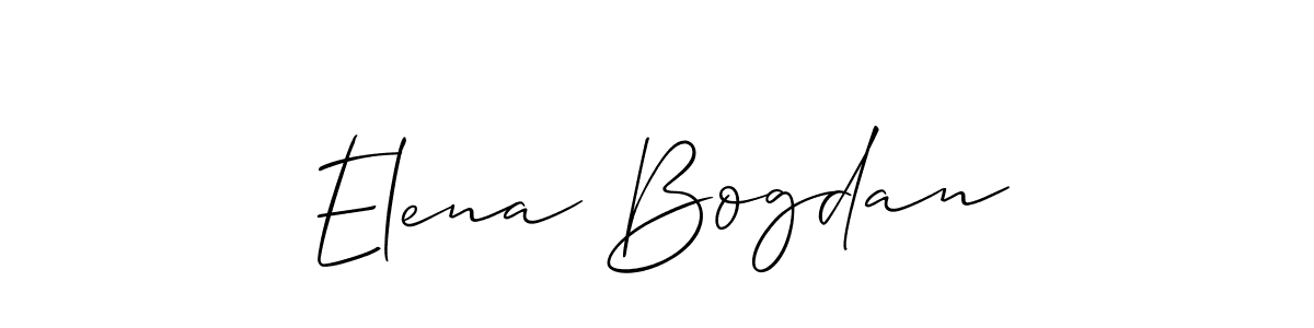 How to make Elena Bogdan signature? Allison_Script is a professional autograph style. Create handwritten signature for Elena Bogdan name. Elena Bogdan signature style 2 images and pictures png