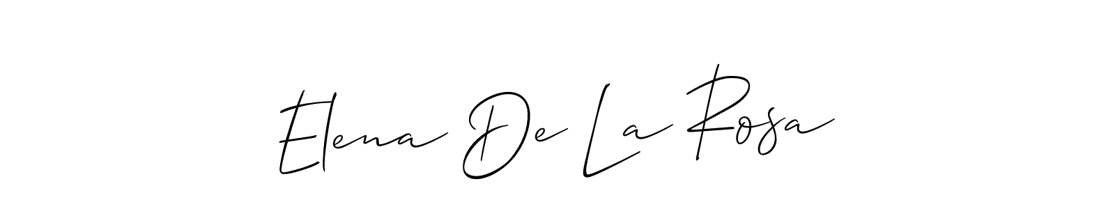 How to Draw Elena De La Rosa signature style? Allison_Script is a latest design signature styles for name Elena De La Rosa. Elena De La Rosa signature style 2 images and pictures png