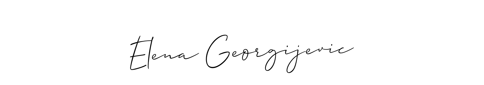 Create a beautiful signature design for name Elena Georgijevic. With this signature (Allison_Script) fonts, you can make a handwritten signature for free. Elena Georgijevic signature style 2 images and pictures png