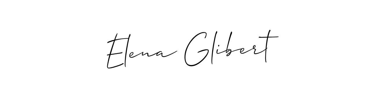 Make a short Elena Glibert signature style. Manage your documents anywhere anytime using Allison_Script. Create and add eSignatures, submit forms, share and send files easily. Elena Glibert signature style 2 images and pictures png