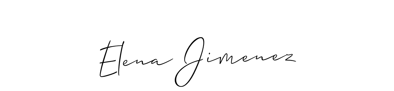 Make a short Elena Jimenez signature style. Manage your documents anywhere anytime using Allison_Script. Create and add eSignatures, submit forms, share and send files easily. Elena Jimenez signature style 2 images and pictures png