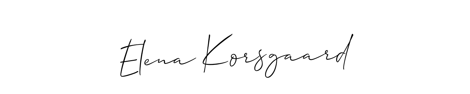 How to make Elena Korsgaard signature? Allison_Script is a professional autograph style. Create handwritten signature for Elena Korsgaard name. Elena Korsgaard signature style 2 images and pictures png