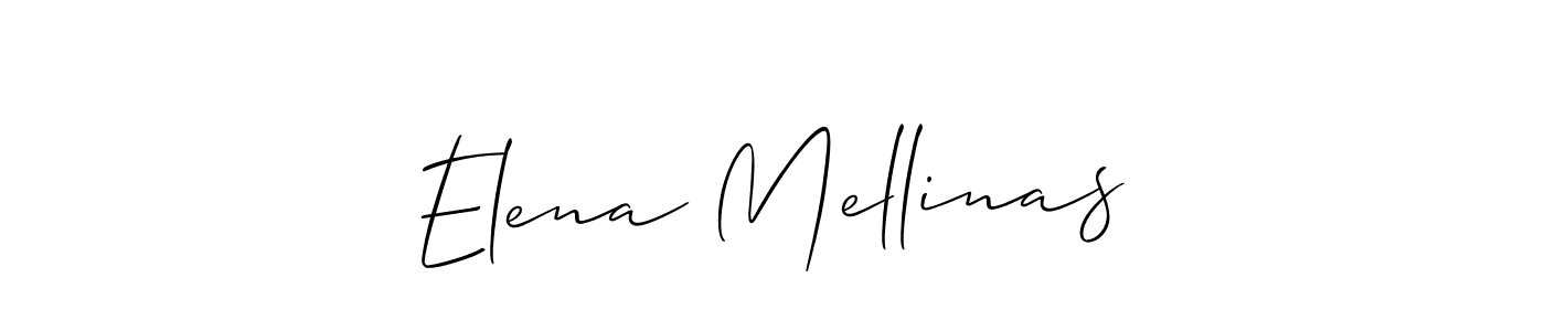 The best way (Allison_Script) to make a short signature is to pick only two or three words in your name. The name Elena Mellinas include a total of six letters. For converting this name. Elena Mellinas signature style 2 images and pictures png