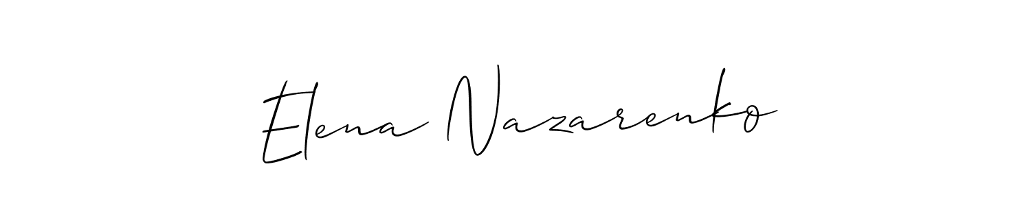 if you are searching for the best signature style for your name Elena Nazarenko. so please give up your signature search. here we have designed multiple signature styles  using Allison_Script. Elena Nazarenko signature style 2 images and pictures png