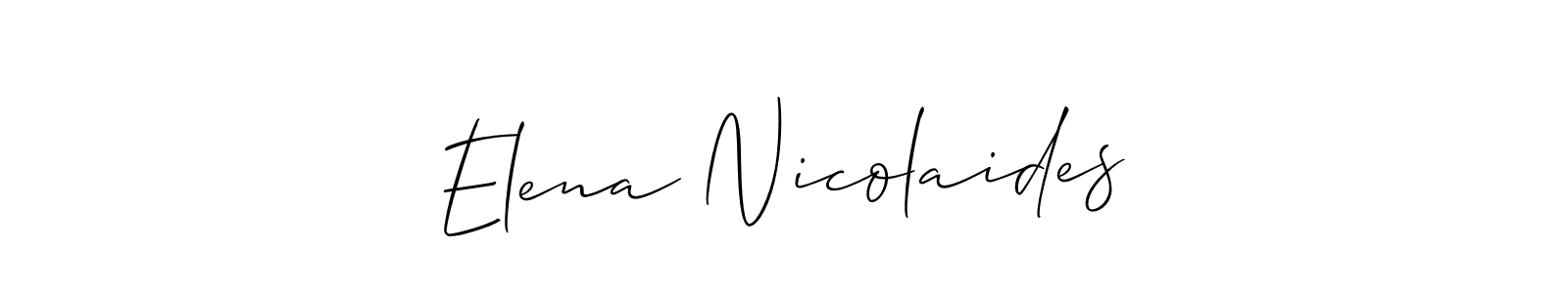 You should practise on your own different ways (Allison_Script) to write your name (Elena Nicolaides) in signature. don't let someone else do it for you. Elena Nicolaides signature style 2 images and pictures png