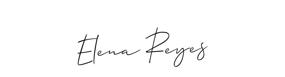You should practise on your own different ways (Allison_Script) to write your name (Elena Reyes) in signature. don't let someone else do it for you. Elena Reyes signature style 2 images and pictures png