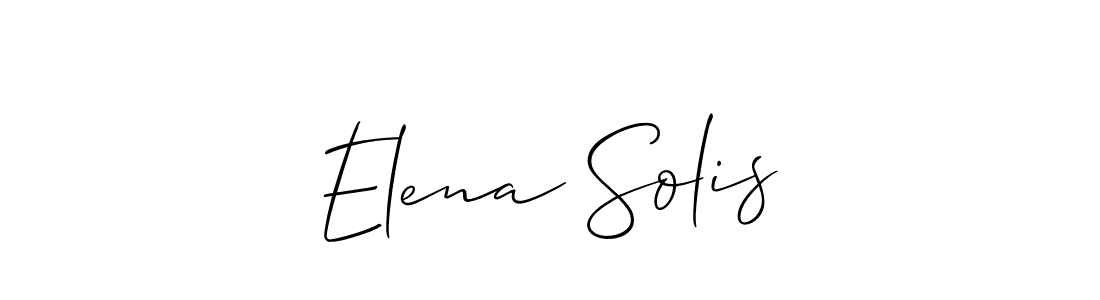 Make a beautiful signature design for name Elena Solis. With this signature (Allison_Script) style, you can create a handwritten signature for free. Elena Solis signature style 2 images and pictures png