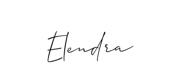 Use a signature maker to create a handwritten signature online. With this signature software, you can design (Allison_Script) your own signature for name Elendra. Elendra signature style 2 images and pictures png