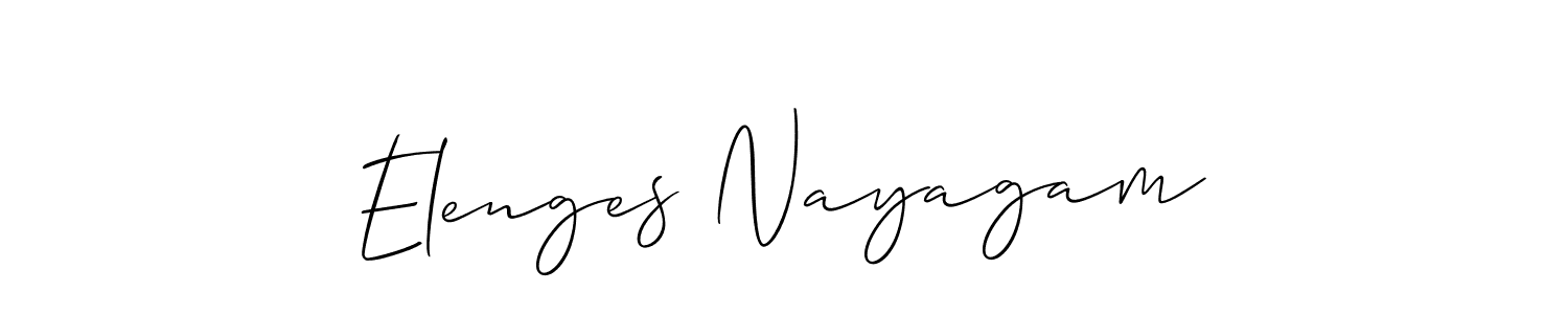 How to Draw Elenges Nayagam signature style? Allison_Script is a latest design signature styles for name Elenges Nayagam. Elenges Nayagam signature style 2 images and pictures png