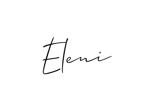 Also You can easily find your signature by using the search form. We will create Eleni name handwritten signature images for you free of cost using Allison_Script sign style. Eleni signature style 2 images and pictures png