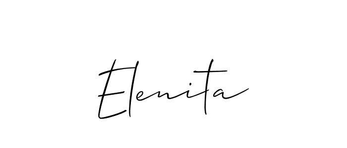 Make a beautiful signature design for name Elenita. Use this online signature maker to create a handwritten signature for free. Elenita signature style 2 images and pictures png
