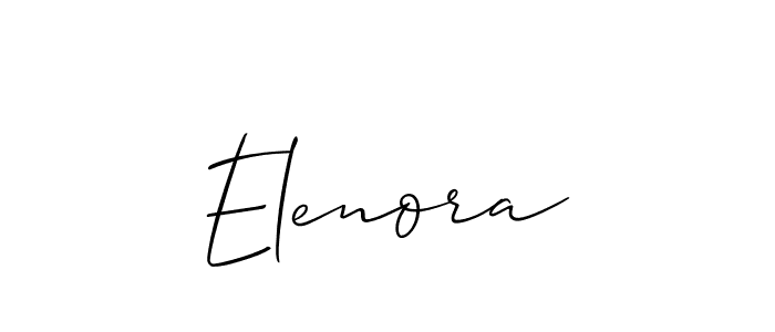 Use a signature maker to create a handwritten signature online. With this signature software, you can design (Allison_Script) your own signature for name Elenora. Elenora signature style 2 images and pictures png