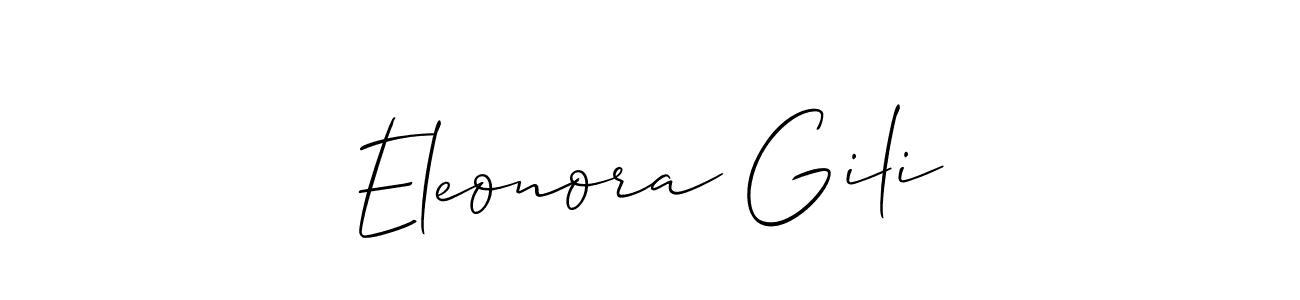 Allison_Script is a professional signature style that is perfect for those who want to add a touch of class to their signature. It is also a great choice for those who want to make their signature more unique. Get Eleonora Gili name to fancy signature for free. Eleonora Gili signature style 2 images and pictures png