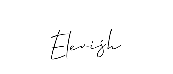 How to Draw Elevish signature style? Allison_Script is a latest design signature styles for name Elevish. Elevish signature style 2 images and pictures png