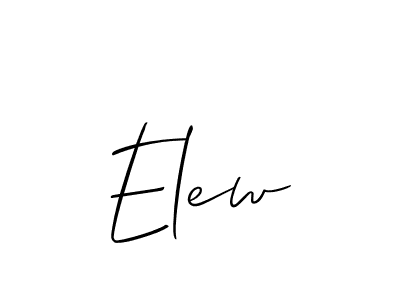 Best and Professional Signature Style for Elew. Allison_Script Best Signature Style Collection. Elew signature style 2 images and pictures png