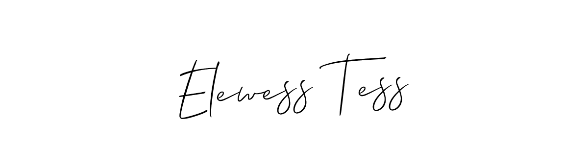 How to make Elewess Tess name signature. Use Allison_Script style for creating short signs online. This is the latest handwritten sign. Elewess Tess signature style 2 images and pictures png